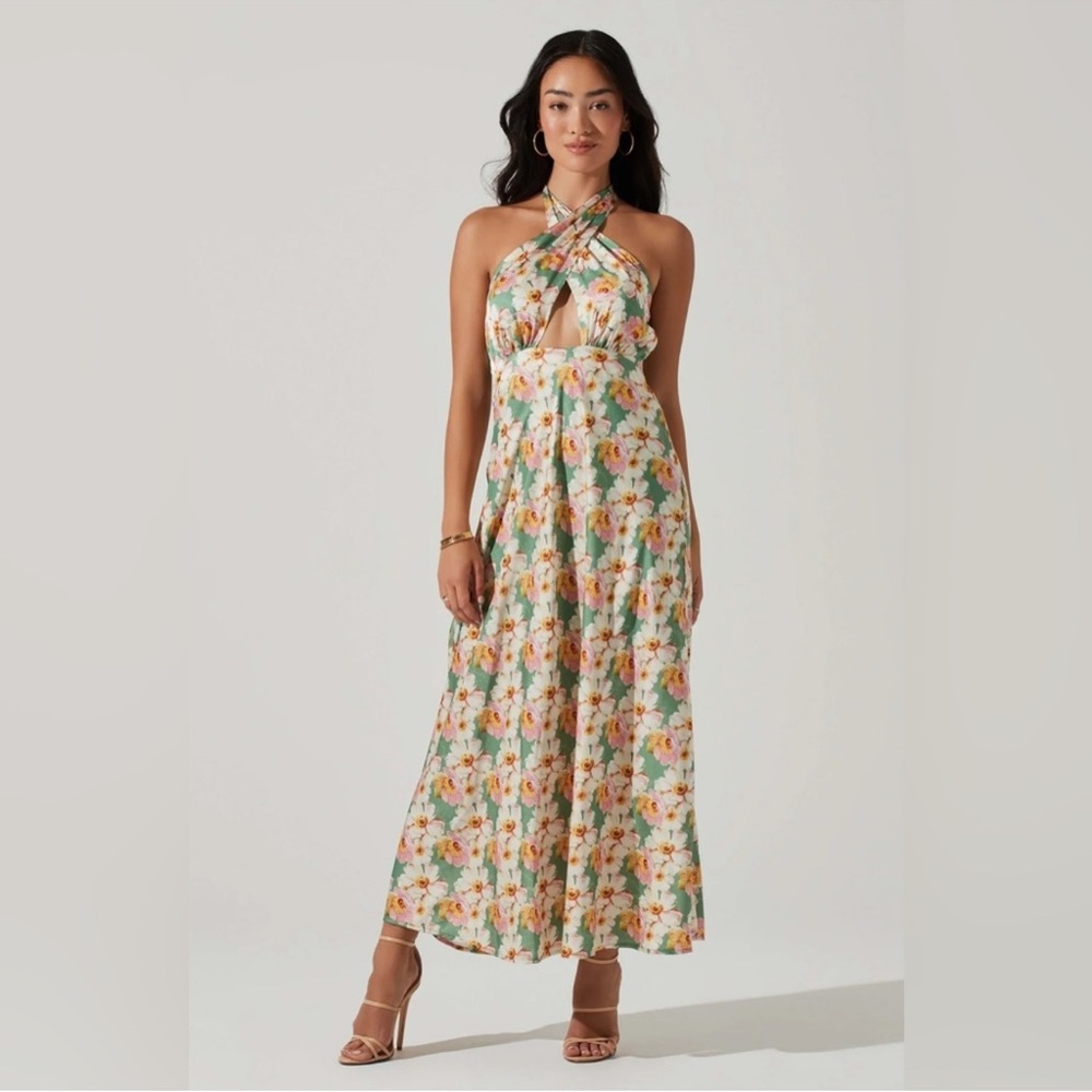 ASTR the Label Giova Halter Midi Dress